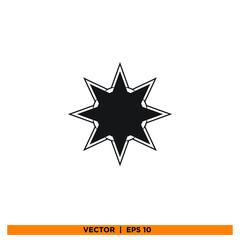 Icon vector graphic of star template 