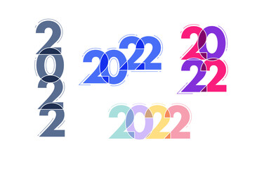 2022 happy new year logo text design, Vector illustration