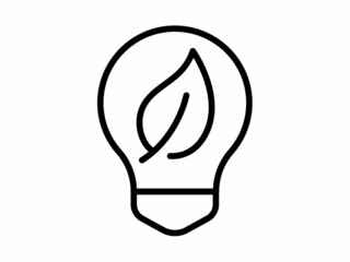 green energy light bulb bio energy ecology nature single isolated icon with outline style
