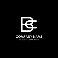 logo initials B and C , with a monogram logo style for brands and companies