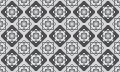 Geometric abstract pattern in dark gray tones. A monogram. Patterns for ceramic products.