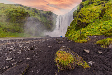 Skogafoss is a waterfall situated in the south of Iceland