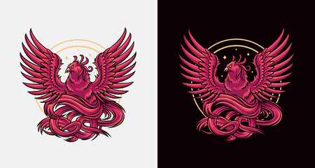 Phoenix Logo Design Illustration