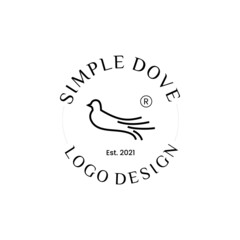 Very clean, unique and luxurious design logo about a dove with circular lettering.
EPS 10, Vector.