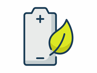 eco battery friendly energy saving single isolated icon with filled line style