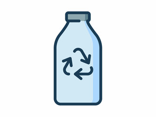 bottle recycle reuse single isolated icon with filled line style