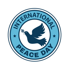 Fototapeta na wymiar seal of international peace day