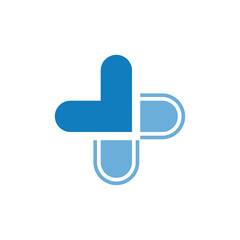 cross medical logo template vector icon