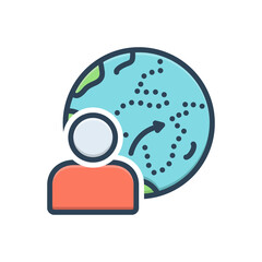Color illustration icon for belong 