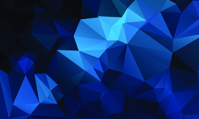 Blue Abstract Color Polygon Background Design, Abstract Geometric Origami Style With Gradient