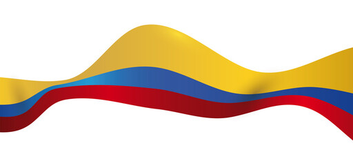 Iconic tricolor flag representing Colombia, Vector illustration