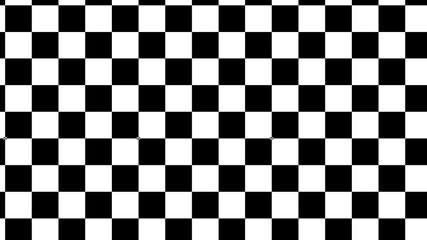 Simple geometric motion graphic background. Black and white checkered pattern. Seamless animation with basic shapes - Powered by Adobe