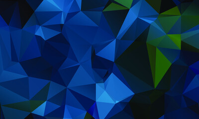 Blue Abstract Color Polygon Background Design, Abstract Geometric Origami Style With Gradient