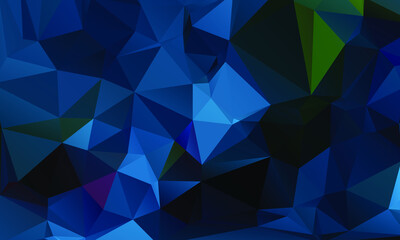 Blue Abstract Color Polygon Background Design, Abstract Geometric Origami Style With Gradient