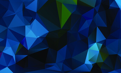 Blue Abstract Color Polygon Background Design, Abstract Geometric Origami Style With Gradient