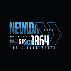 NEVADA, illustration typography. perfect for t shirt design