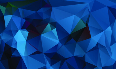Blue Abstract Color Polygon Background Design, Abstract Geometric Origami Style With Gradient