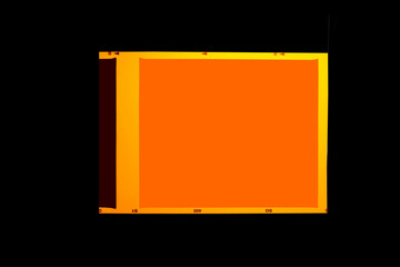 Medium format color film frame.With white space.