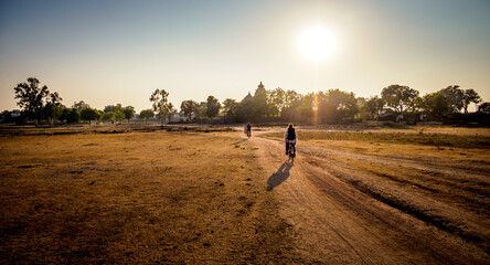 sunset in the countryside