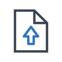 Upload file icon vector graphic