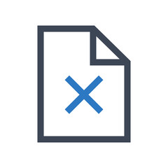 Delete file icon vector graphic