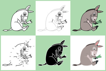 Cartoon Animals set of DONKEY