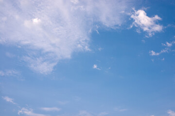 Blue sky  with tiny clouds. Beautiful photo background. wonderful texture.
