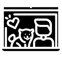 dog channel glyph icon