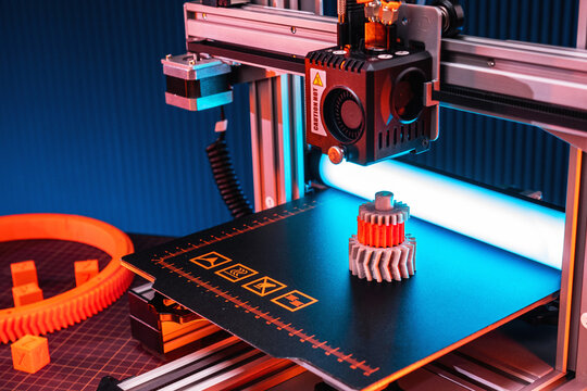 3D printer. 3d printing close up