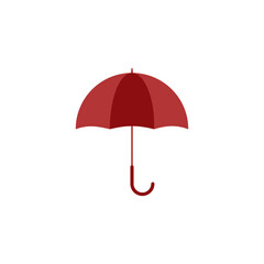 red umbrella isolated on a white background