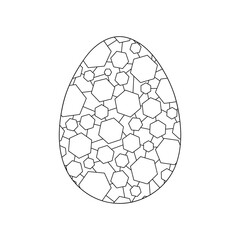 Easter eggs , coloring book pages, isolated on white background. Vector illustration