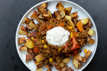 Bratkartoffeln mit Hackfleisch