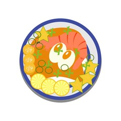 Korean traditional food called kimchi illustration