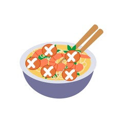 Yum Goong Thai tom with various side dishes and transparent background