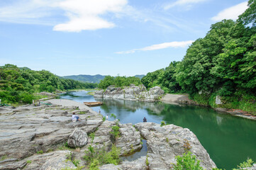  ライン下りの舟乗り場（埼玉県）