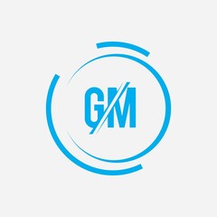 Outstanding professional elegant trendy awesome artistic black and white color GM MG initial based Alphabet icon logo.