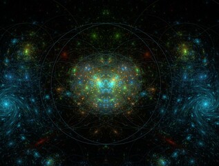 Imaginatory fractal background generated Image