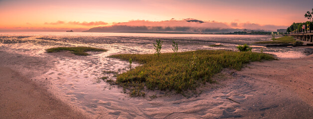 Beautiful Panoramic Seaside Sunrise Cairns