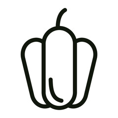 a black-and-white pepper icon. healthy food. the icon is suitable for the design of websites, presentations, and history