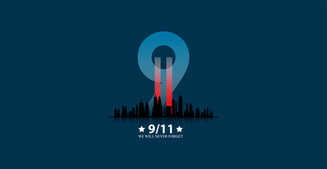 Patriot day USA. We will never forget. September 11