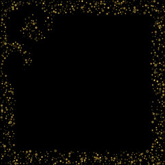 Falling Snow flakes golden pattern Holiday Vector