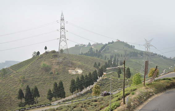 Tingling viewpoint at Mirik, Siliguri in India 