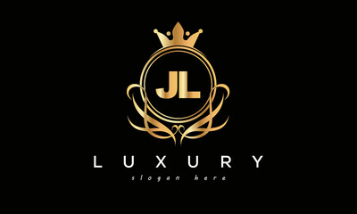JL royal premium luxury logo with crown	