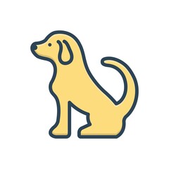 Color illustration icon for springer