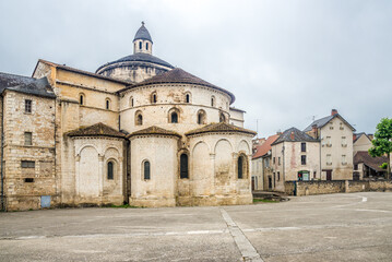 Fototapeta premium View at the Church of Saint Mary in Souillac - France