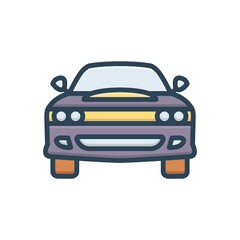 Obraz premium Color illustration icon for dodge