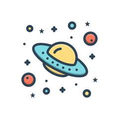 Color illustration icon for spaces