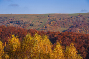 View of hills of Water Dividing ridge