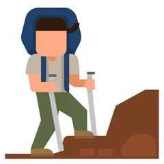 mountaineer flat icon