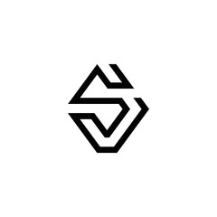 s initial logo design vector template